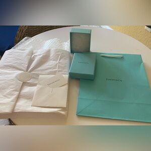 Tiffany & Co Bag, Tissue, Blank Note Card, Empty Box Gift Wrapping Supplies Auth